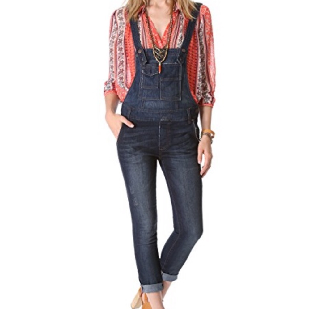 Free People | Washed Cord Overalls Size 28